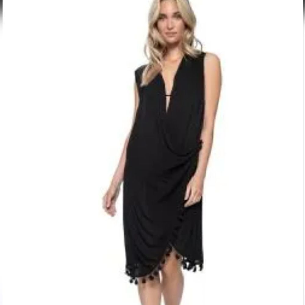 PQ Swim Midnight Tassel Wrap NWT Size XS